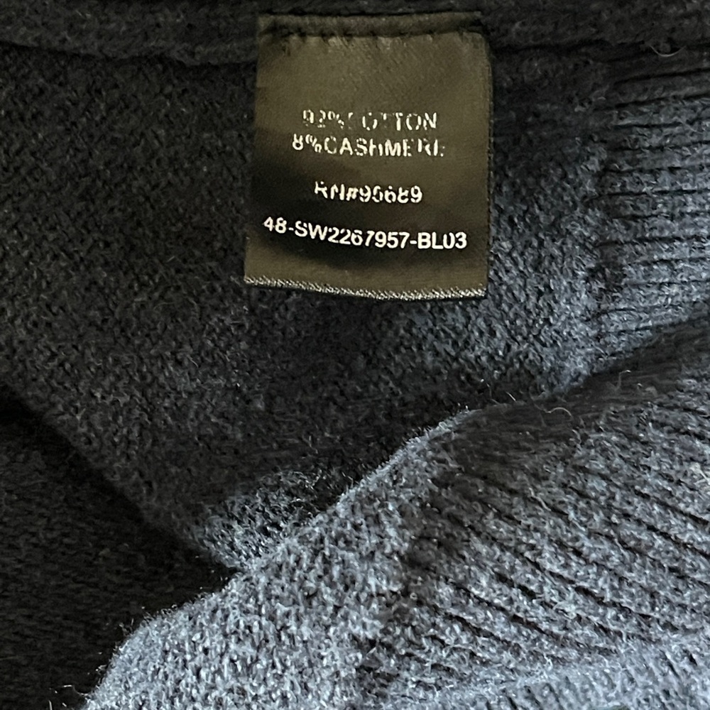 Todd Snyder Men’s Dark Gray Sweater Cashmere Cotton Crewneck Minimalist Large - Picture 5 of 7